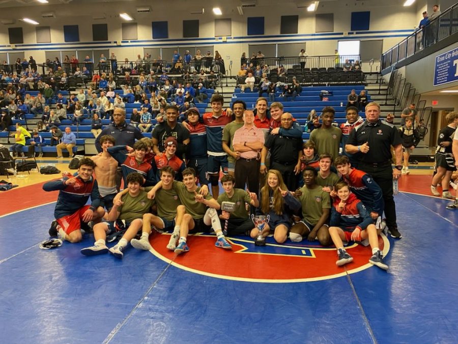 The Mount Pisgah wrestling team defeated Commerce 48-27 in the state duals championship, claiming their first team state championship title