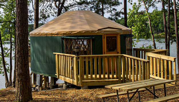 A yurt rental on Stone Mountain
(Image sourced from Stone Mountain Park)